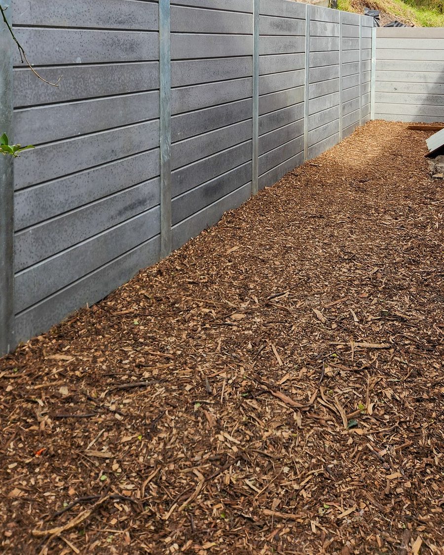 Frankston, the completed engineered wall and the level drained area behind it